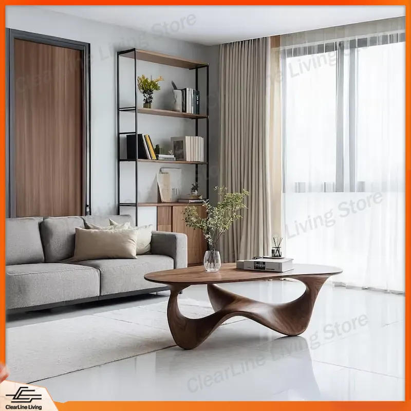 Sustainable Living Homes - Nowoczesny stolik kawowy z litego drewna,