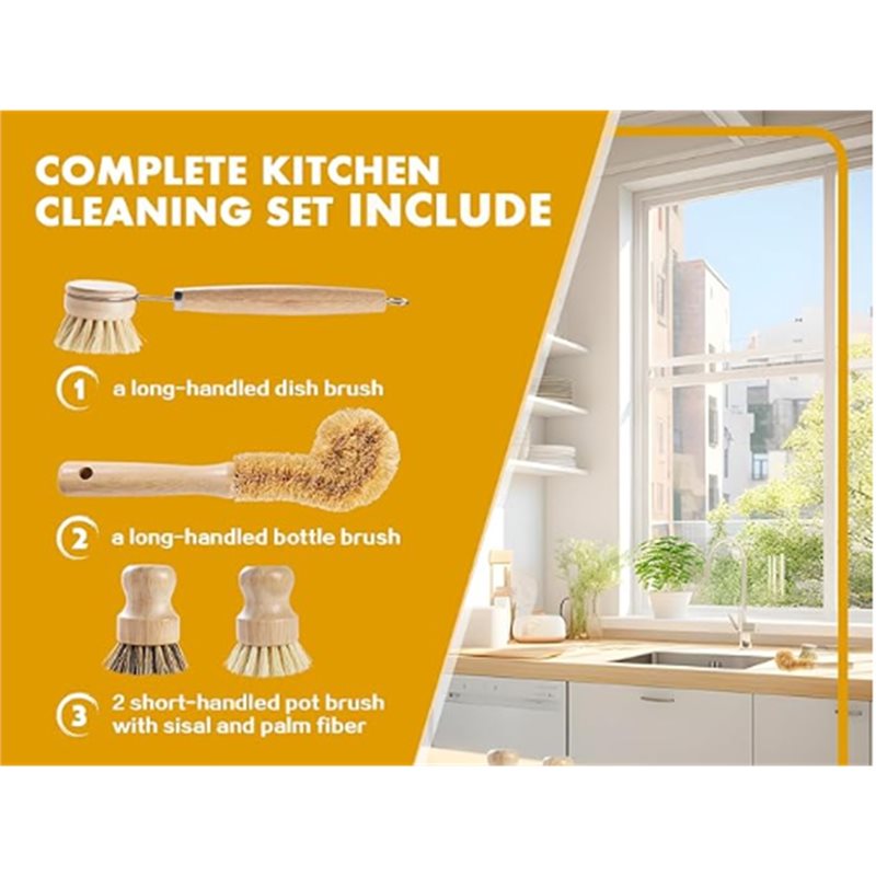 ABNL Ergonomiczne Drewniane Uc – Dish Brush Bamboo recenzja i cena