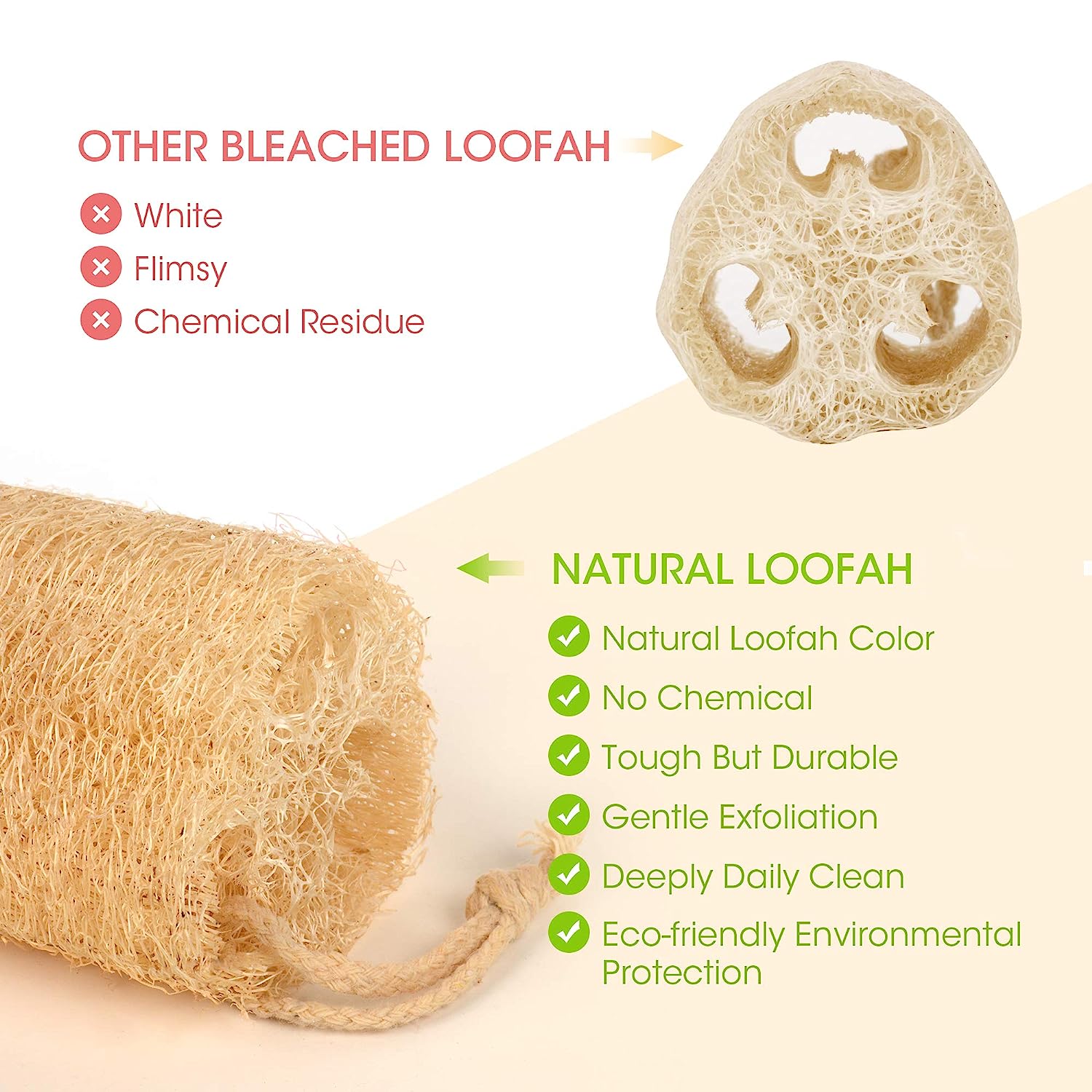 3 szt. naturalnych gąbek loofa – Dish Brush Bamboo recenzja i cena